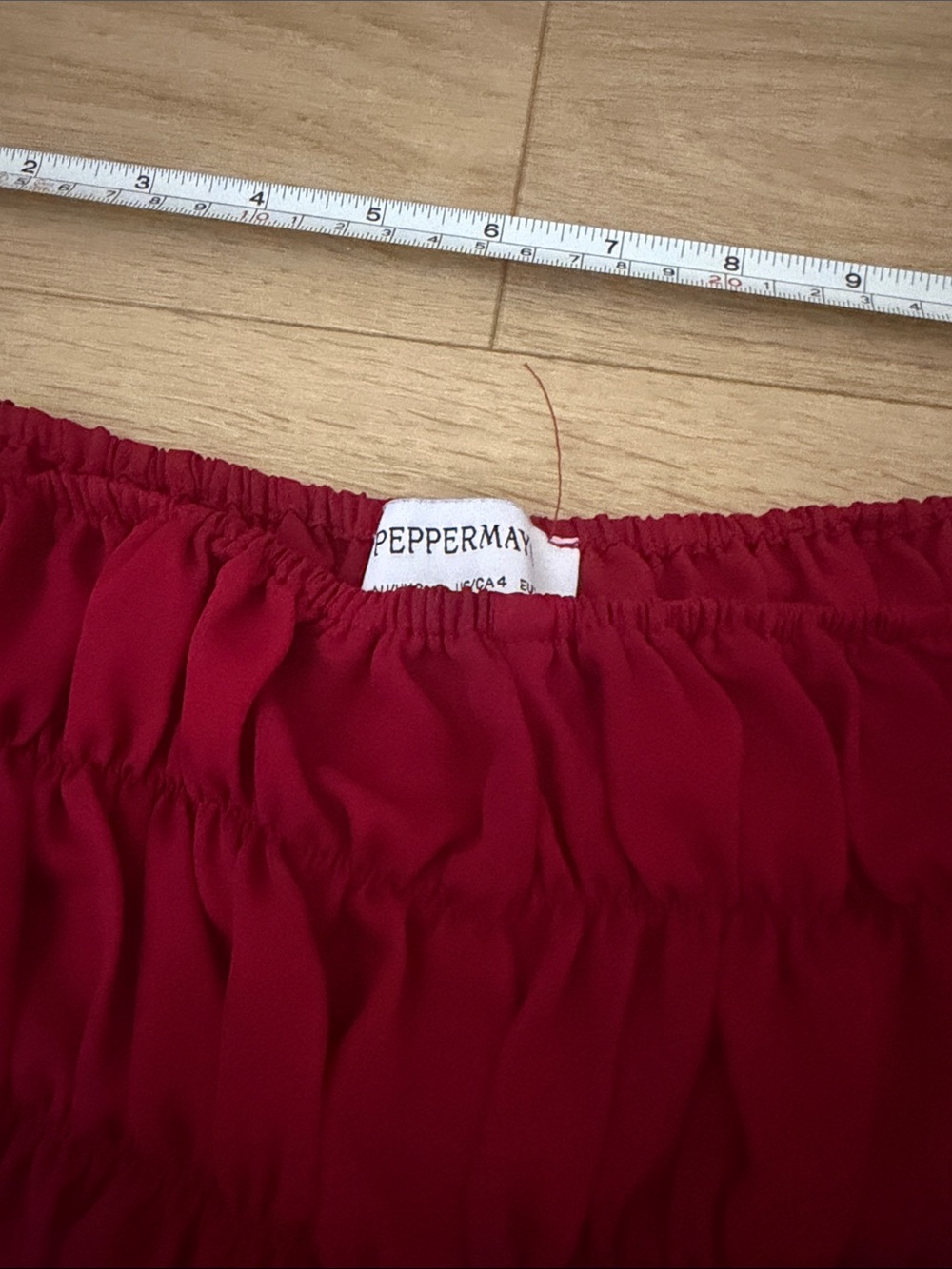 Red Sequin Halter Top + Red Scrunched Ruffle Mini Shorts Set - Night Out, Party - Picture 6 of 7